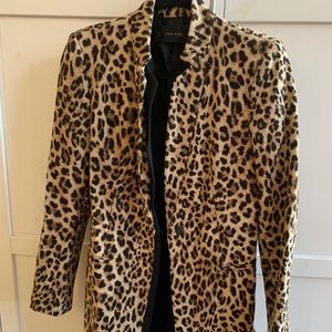 Zara Basic Leopard Print Blazer
